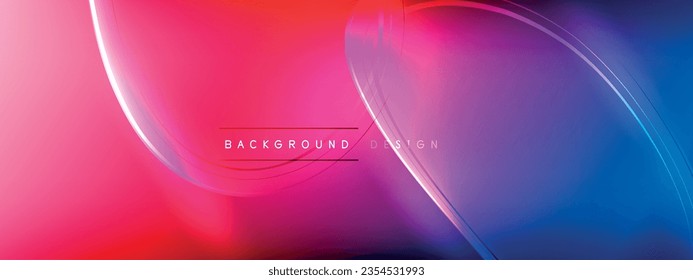 Vector abstract background - liquid transparent bubble shapes on fluid gradient with shadows and light effects