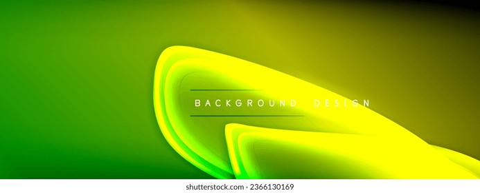 Vector abstract background - liquid transparent bubble shapes on fluid gradient with shadows and light effects