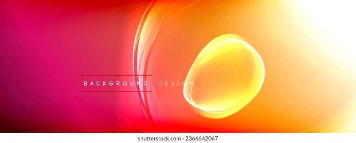 Vector abstract background - liquid transparent bubble shapes on fluid gradient with shadows and light effects