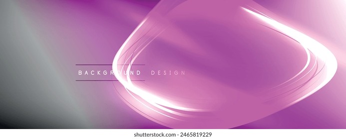 Vector abstract background - liquid transparent bubble shapes on fluid gradient with shadows and light effects