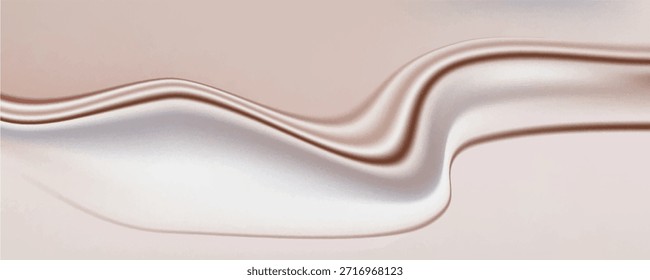 Vector de fondo abstracto. paño de lujo o onda líquida o pliegues ondulados de seda textura satén terciopelo material o lujoso. La seda suave y elegante del melocotón puede utilizar como fondo.