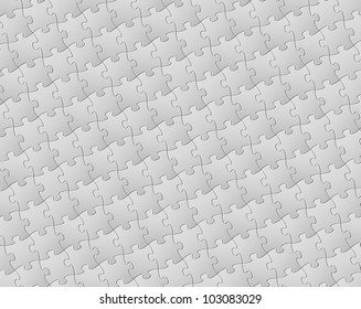 Vector Abstract background made from white puzzle pieces (jigsaw pattern)