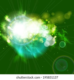 Vector abstract background with magic light.