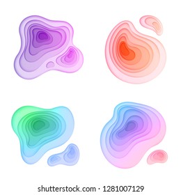 Vector abstract background. Material design. 3D Wallpaper. Trendy template for print, cards, web design, poster, banner.