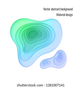 Vector abstract background. Material design. 3D Wallpaper. Trendy template for print, cards, web design, poster, banner.