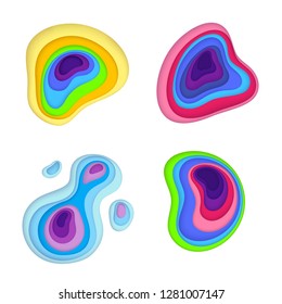 Vector abstract background. Material design. 3D Wallpaper. Trendy template for print, cards, web design, poster, banner.