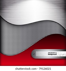 Vector abstract background with metall elements.