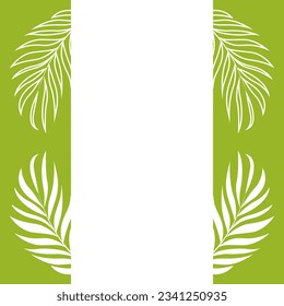 Vector abstract background in minimalist style with artistic botanical leaves silhouettes, organic shapes. Vector background for banner, poster, web and packaging.