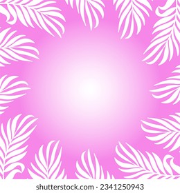 Vector abstract background in minimalist style with artistic botanical leaves silhouettes, organic shapes. Vector background for banner, poster, web and packaging.