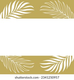 Vector abstract background in minimalist style with artistic botanical leaves silhouettes, organic shapes. Vector background for banner, poster, web and packaging.