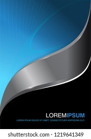 Vector abstract background of modern brochure with stripe and lines. Can use for poster, leaflet, flyer