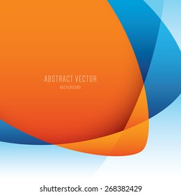 vector abstract background, modern orange and blue colors