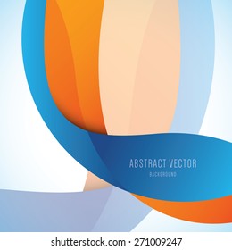 vector abstract background, modern orange and blue colors