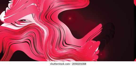 Vector Abstract background, Modern science, futuristic, energy technology concept and art. Digital image of stripes lines with light, motion over colorful backgroun