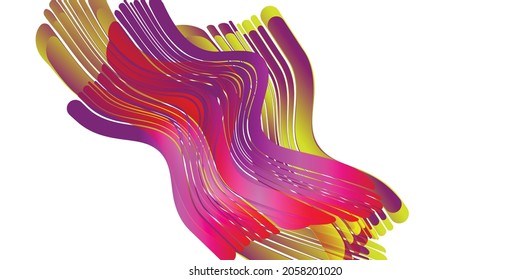 Vector Abstract background, Modern science, futuristic, energy technology concept and art. Digital image of stripes lines with light, motion over colorful backgroun