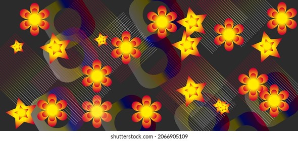 Vector Abstract background, Modern science, futuristic, energy technology concept and art. Digital image of floral with light, motion over colorful background