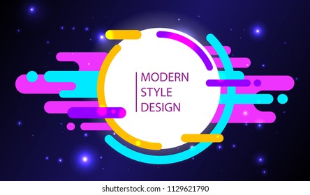 Vector abstract background with modern style design. Composition made of different colorful shapes