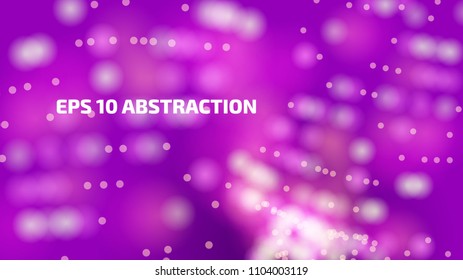 Vector abstract background. Modern technology illustration. Digital geometric abstraction. Blur futuristic texture. Mesh with lens and bokeh.