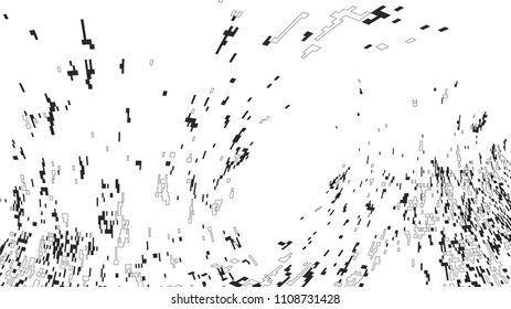 Vector abstract  background. Modern technology illustration with mesh. Digital geometric abstraction with lines and points.