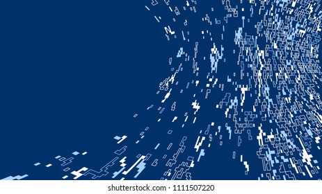 Vector abstract  background. Modern technology illustration with mesh. Digital geometric abstraction with lines and points.