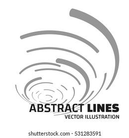 Vector abstract background. Modern technology illustration with mesh. Digital geometric abstraction with round lines. Wave abstraction.