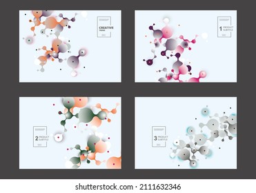 Vector abstract background. Molecular medical atom design. Science medicine illustration concept