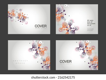 Vector abstract background. Molecular medical atom design. Science medicine illustration concept
