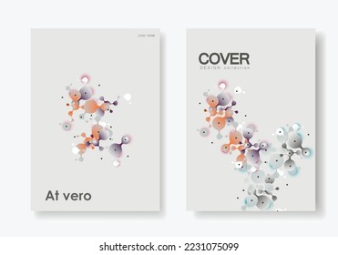 Vector abstract background. Molecular medical atom design. Science medicine illustration concept