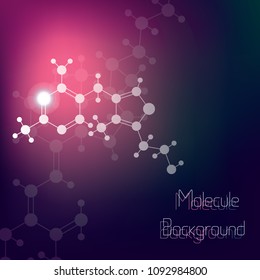 Vector abstract background with molecules