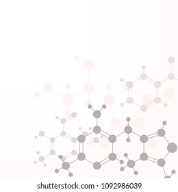 Vector abstract background with molecules