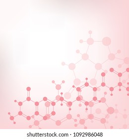 Vector abstract background with molecules