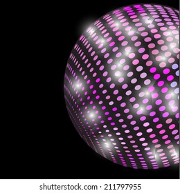 Vector abstract background with multicolored circles. Halftone dots