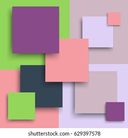Vector abstract background of multicolored squares. Creative concept. For graphic and web design.
