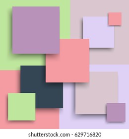 Vector abstract background of multicolored squares. Creative concept. For graphic and web design.