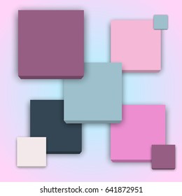 Vector abstract background of multicolored squares. Geometric background.