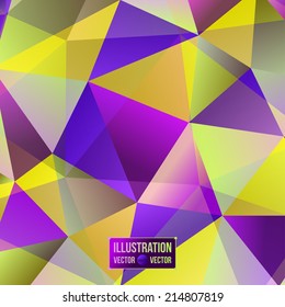 Vector abstract background of multicolored triangles