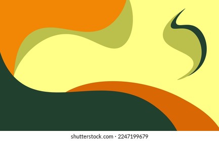 vector abstract background nature colors. landscape banner