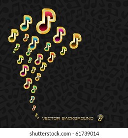 Vector abstract background with note mix.