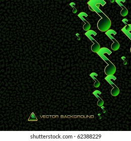 Vector abstract background with note mix.