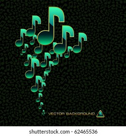 Vector abstract background with note mix.