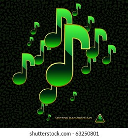 Vector abstract background with note mix.