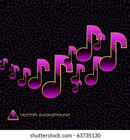 Vector abstract background with note mix.