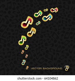 Vector abstract background with note mix.