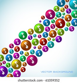 Vector abstract background with notes.