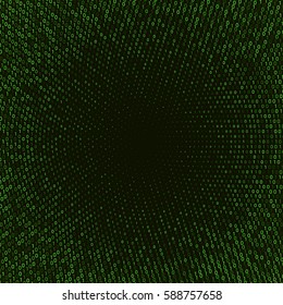 Vector abstract background with numbers one and zero on a dark background