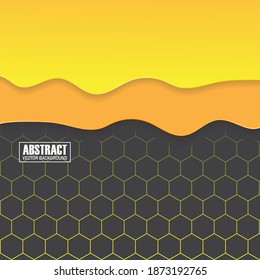 Vector of abstract background on yellow tone.