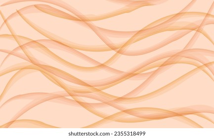 Vector abstract background in orange color with gradient and Intersecting waves in the background. The concept of bright background design for covers, websites, landing pages, template for text, etc.