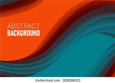 fondo abstracto vectorial, fondo de color naranja y verde claro