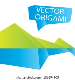 vector abstract background origami
