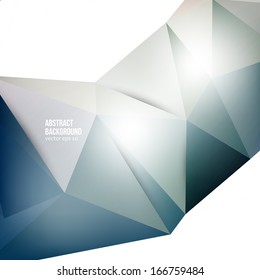 Vector abstract background. Origami and color geometric